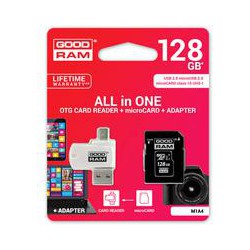 microSD 128GB CARD class 10 + adpter + card reader - blister