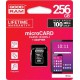 microSD 256GB CARD class 10 UHS I + adapter - retail blister