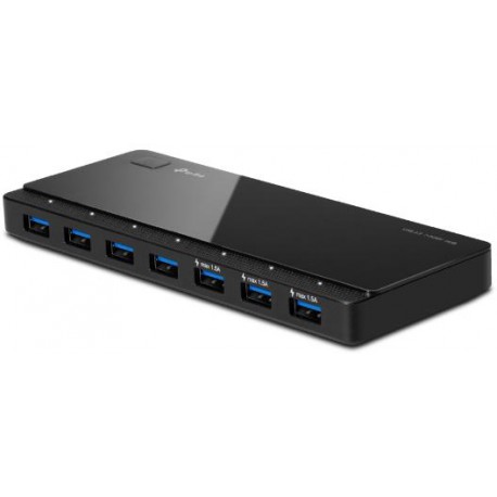 Hub 7 porte USB 3.0 fino a 5 Gbps alimentato 12V-2.5A UH700