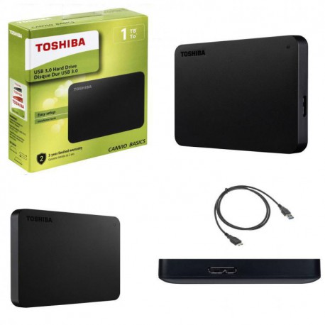 Toshiba HDD esterno 2,5'' 1 TB Nero USB 3.0 - retail box