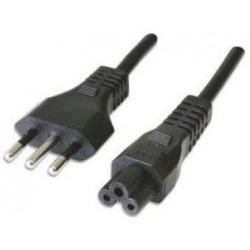 Cable AC 220V tripolare 3 poli 1,5mt for laptop - bulk