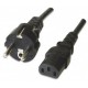 Power cable C13 F a Schuko 1,20m nero