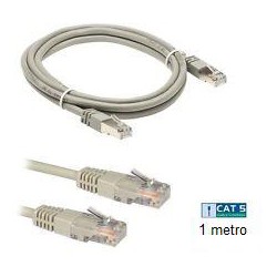 Cavo Cat5 ethernet 1m grey RJ45/RJ45