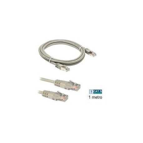 Cavo Cat5 ethernet 1m grey RJ45/RJ45