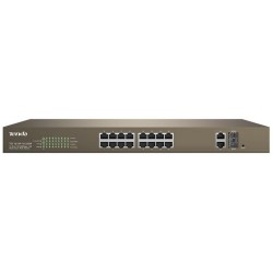 Switch PoE Web Smart 16 Port 10/100+2Gb+2SFP Tenda TEF1218P