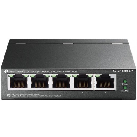 Switch Desktop 5 porte 10/100Mbps con 4-Port PoE TL-SF1005LP